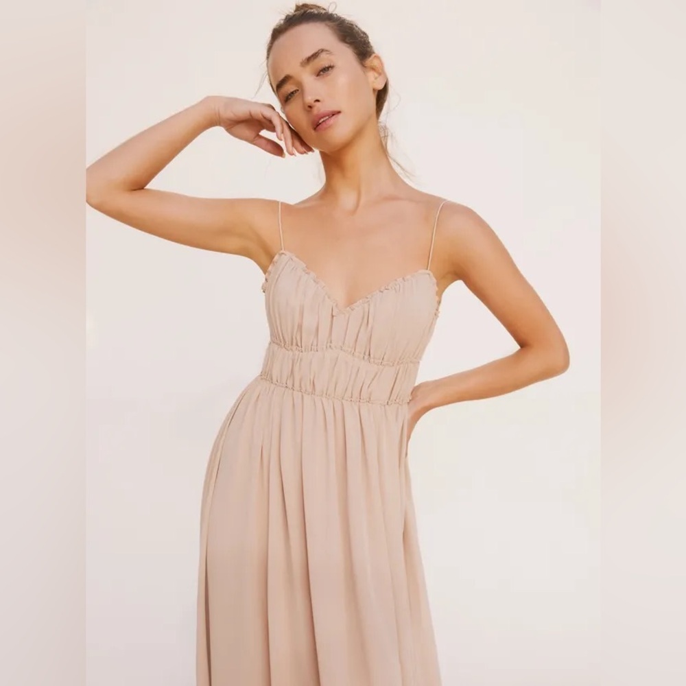 Reformation Pique Dress in Beige, size 2, brand new, never worn.